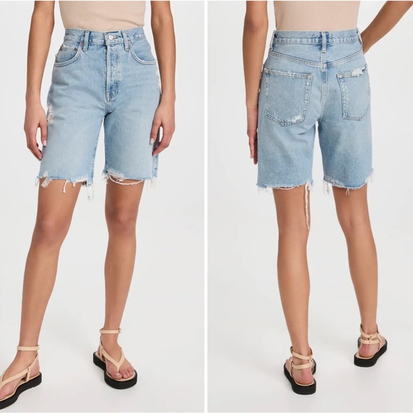 Agolde Ira Short Mid Rise Loose Jean Shorts - Picture 1 of 7